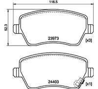 HELLA 8DB 355 012-301 Kit pastiglie freni