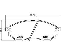 Pastiglie freno 8DB 355 013-141 HELLA per NISSAN INFINITI RENAULT