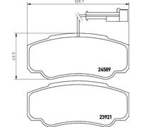 HELLA PAGID 8DB 355 013-511 Kit pastiglie freno,T1721,Spessore,20.1mm,Sistema frenante,Brembo,con segnalatore usura integrato,per es. NISSAN