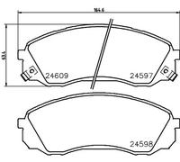 HELLA 8DB 355 013-541 Kit pastiglie freni