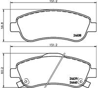HELLA 8DB 355 013-611 Kit pastiglie freni