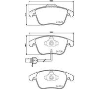 HELLA PAGID Kit pastiglie freno 8DB 355 013-861 – 20 mm, Teves, segnalatore usura – per AUDI A5
