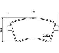 HELLA 8DB 355 013-961 Kit pastiglie freni