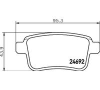 HELLA 8DB 355 013-971 Kit pastiglie freni