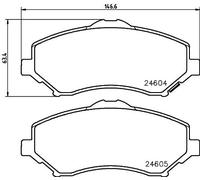 Kit Pastiglie Freno Freno A Disco Hella 8DB 355 014-321 per Audi Chrysler Dodge