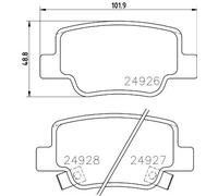 Pastiglie freno 8DB 355 014-891 HELLA per TOYOTA VERSO VERSO VAN
