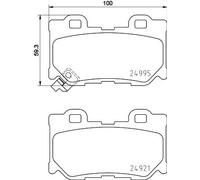 HELLA Kit pastiglie freni 8DB 355 015-421 - spessore 13.8mm, sensore usura - Nissan/Infiniti