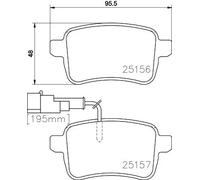 Hella Kit pastiglie freni 8DB 355 015-541 spessore 17,8 mm segnalatore usura Alfa Romeo Giulietta