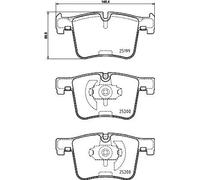 Pastiglie freno 8DB 355 015-781 HELLA per BMW 1 X3 3 2 Coupé 3 Gran Turismo X4