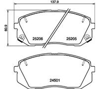 Pastiglie freno 8DB 355 015-841 HELLA per KIA HYUNDAI