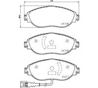HELLA 8DB 355 015-921 Kit pastiglie freni