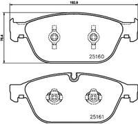 Pastiglie freno 8DB 355 016-021 HELLA per AUDI A8 D4 Q5 Van Q5