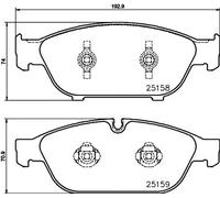 HELLA 8DB 355 016-031 Kit pastiglie freni