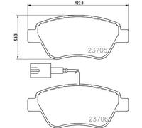 Pastiglie freno 8DB 355 016-071 HELLA per ALFA ROMEO PEUGEOT FIAT CITROËN