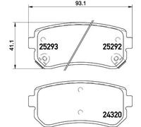 Pastiglie freno 8DB 355 016-221 HELLA per KIA HYUNDAI