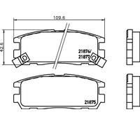 HELLA 8DB 355 016-621 Kit pastiglie freni