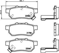 Pastiglie freno 8DB 355 017-151 HELLA per HONDA CRX III CIVIC V Hatchback