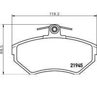 Pastiglie freno 8DB 355 018-251 HELLA per AUDI VW