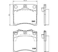 Pastiglie freno 8DB 355 018-381 HELLA per VW TRANSPORTER T4 Autobus