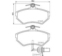 HELLA 8DB 355 018-451 Kit pastiglie freni