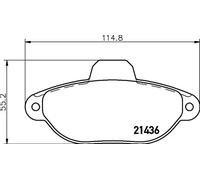 Pastiglie freno 8DB 355 019-151 HELLA per FIAT LANCIA ZASTAVA