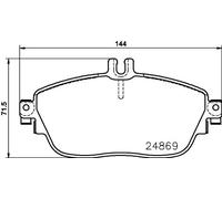 Pastiglie freno 8DB 355 019-721 HELLA per MERCEDES-BENZ INFINITI