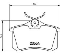 Pastiglie freno 8DB 355 019-911 HELLA per RENAULT NISSAN CITROËN OPEL