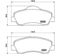 Pastiglie freno 8DB 355 020-771 HELLA per CITROËN PEUGEOT