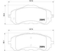 Pastiglie freno 8DB 355 021-321 HELLA per PEUGEOT OPEL CITROËN TOYOTA FIAT