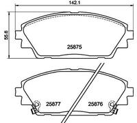 HELLA PAGID 8DB 355 021-421 Kit pastiglie freno,T2318,Spessore,15.8mm,con segnalatore acustico usura,per es. MAZDA
