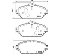 Pastiglie freno 8DB 355 021-541 HELLA per MERCEDES-BENZ CLASSE GLA CLASSE C