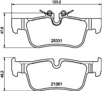 Pastiglie freno 8DB 355 021-681 HELLA per BMW MINI