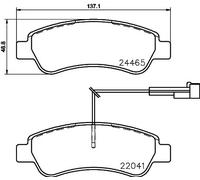 Pastiglie freno 8DB 355 021-901 HELLA per FIAT PEUGEOT CITROËN OPEL