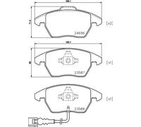 Pastiglie freno 8DB 355 023-161 HELLA per VW SKODA AUDI SEAT