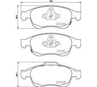 Pastiglie freno 8DB 355 023-251 HELLA per JEEP FIAT