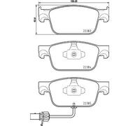 HELLA 8DB 355 024-951 Kit pastiglie freni