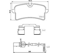 HELLA 8DB 355 025-291 Kit pastiglie freno, Freno a disco, T2485