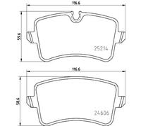 Hella Kit pastiglie freni 8DB 355 025-311 - spessore 17,5 mm, contatto usura, per Audi/Porsche