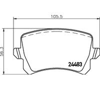 Pastiglie freno 8DB 355 025-331 HELLA per VW AUDI SEAT