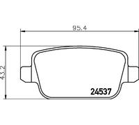 Hella Kit pastiglie freni 8DB 355 025-361 – Spessore 15,7 mm – Senza segnalazione usura