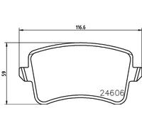 Pastiglie freno 8DB 355 025-391 HELLA per AUDI Q5 A5 A5 Sportback A5 Cabriolet