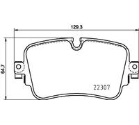 Kit Pastiglie Freno Freno A Disco Hella 8DB 355 025-681 per Audi Seat Skoda VW