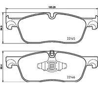 Hella Kit pastiglie freno 8DB 355 025-701 con contatto segnalazione usura per Jaguar / Land Rover