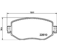 Hella Kit pastiglie freni 8DB 355 025-851 con spia usura 18,3 mm per Renault Megane IV Grandtour