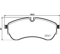 Pastiglie freno 8DB 355 032-921 HELLA per VW MAN
