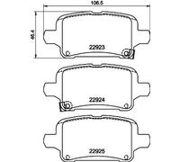 Kit Pastiglie Freno Freno A Disco Hella Pagid 8DB 355 037-721 per Opel Vauxhall