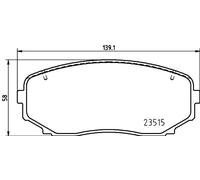 HELLA 8DB 355 037-911 Kit pastiglie freni