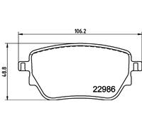 HELLA 8DB 355 039-021 Kit pastiglie freni