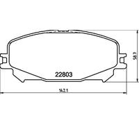 Pastiglie freno 8DB 355 039-201 HELLA per RENAULT MITSUBISHI