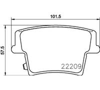 Pastiglie freno 8DB 355 039-291 HELLA per CHRYSLER DODGE